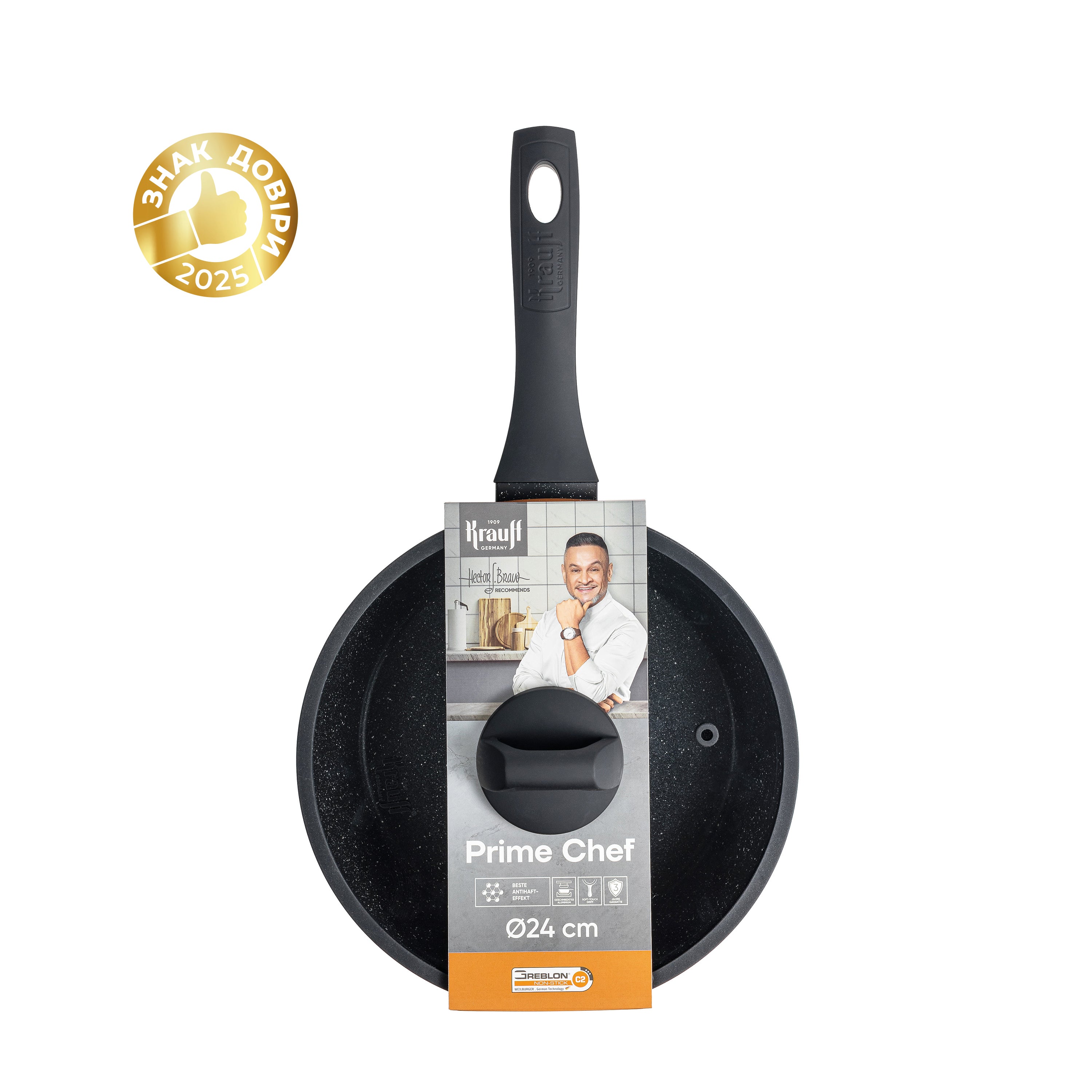 Prime Chef universal deep frying pan with lid 24 cm