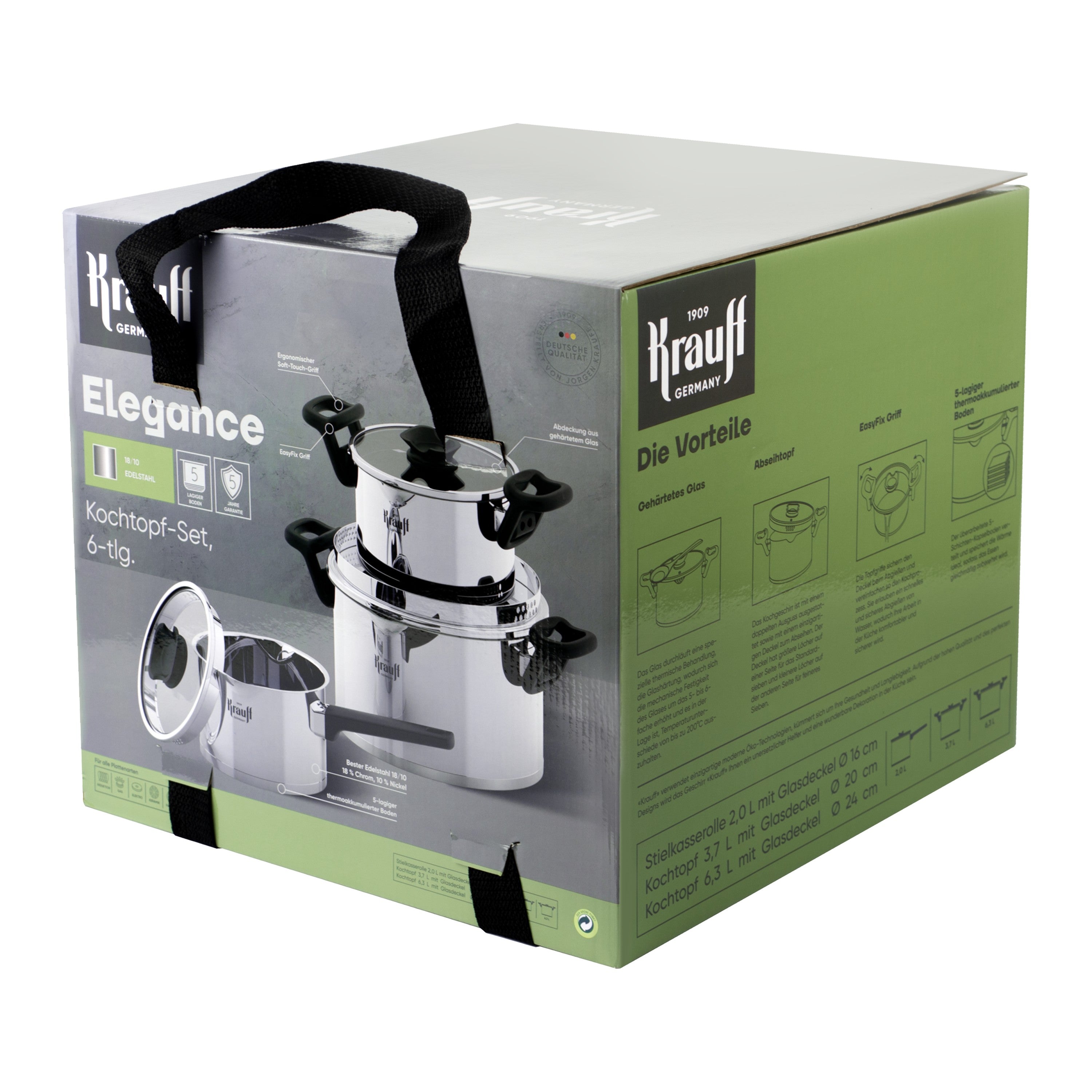 6.3 l saucepan with lid Elegance