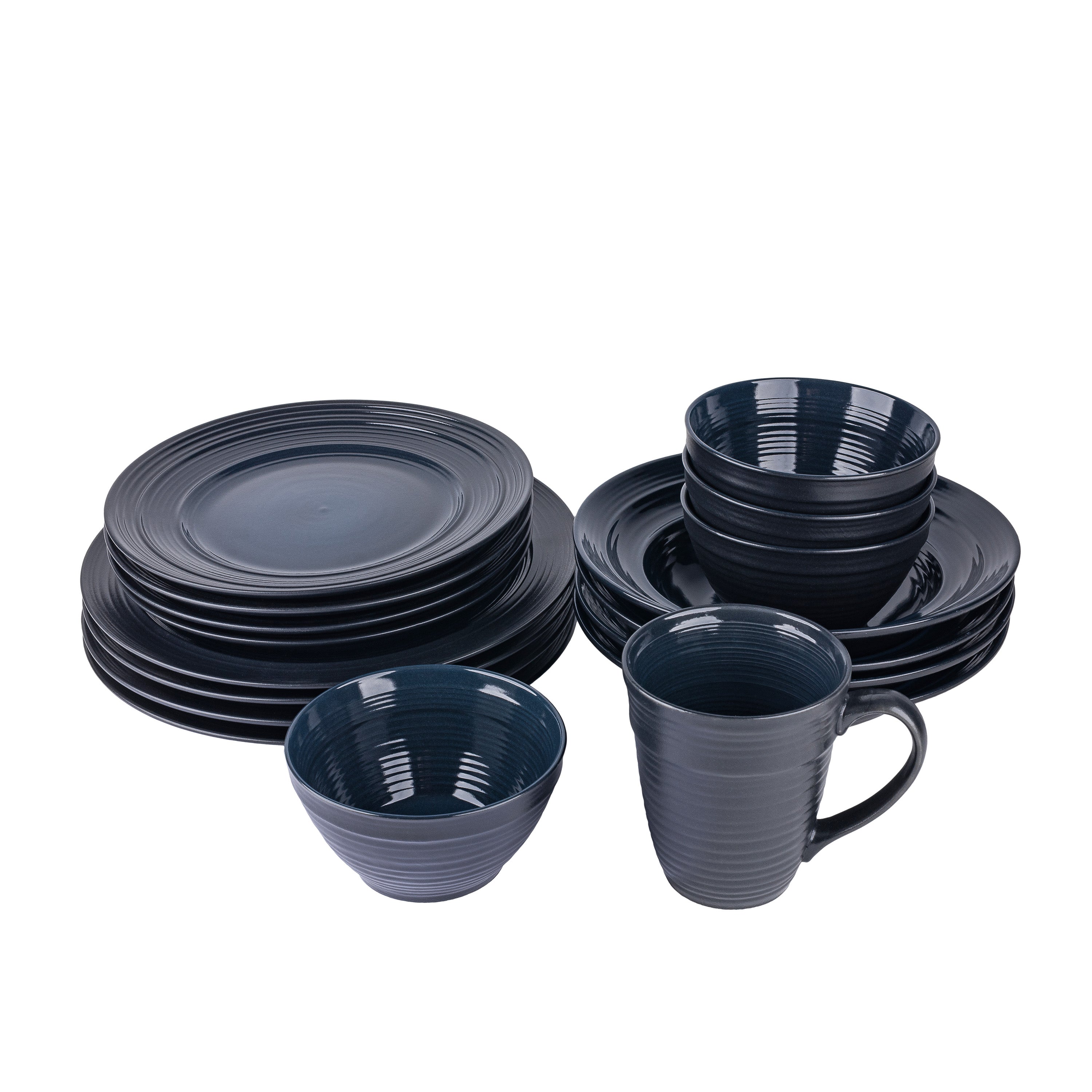 Salad bowl Lucerne Black&amp;Blue 368 ml