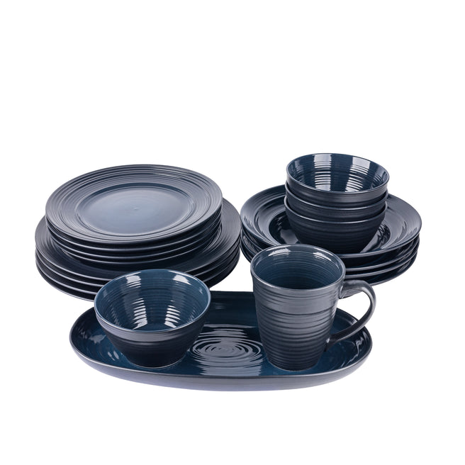Чашка фарфоровая Lucerne Black&amp;Blue 390 мл