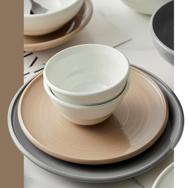 Тарелка десертная фарфоровая Zen Brown 21,5 см 