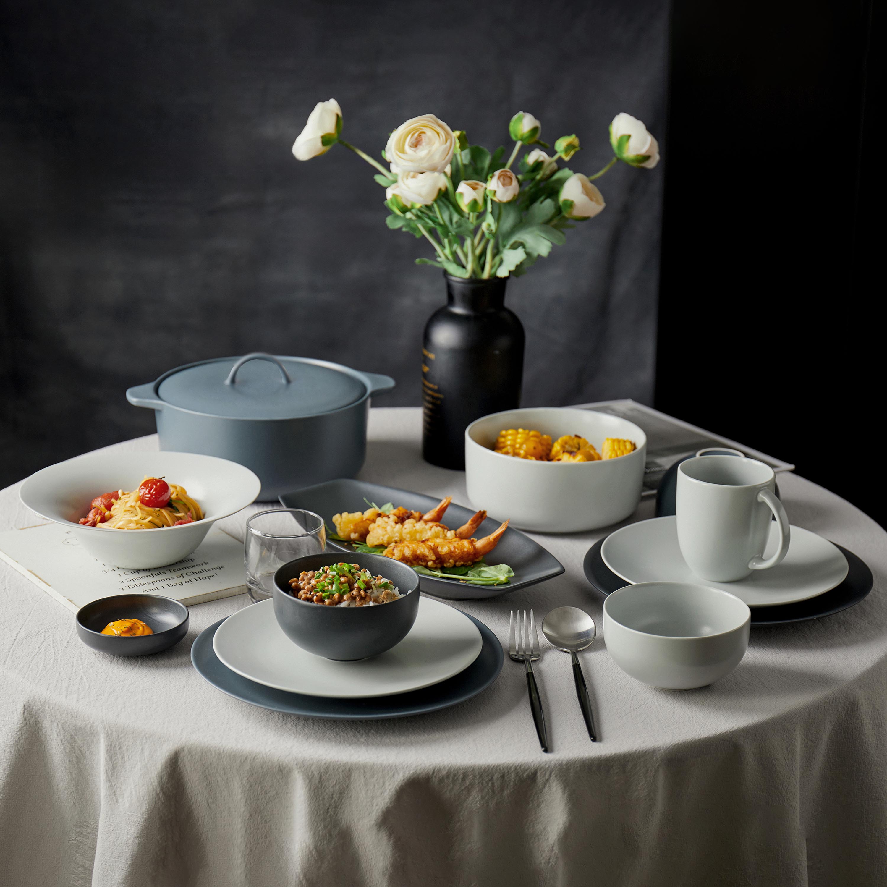 Hattu Gray salad bowl 380 ml