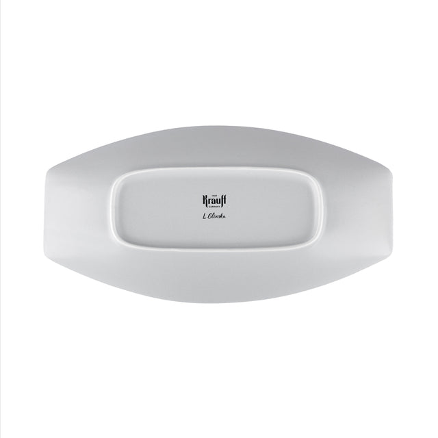 Блюдо порцелянове Hattu White 16х31 см