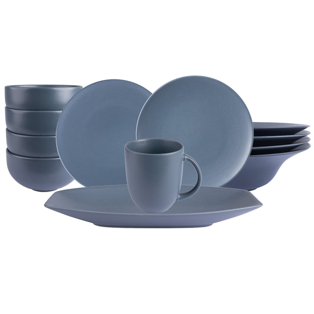 Блюдо фарфоровое Hattu Gray 16х31 см