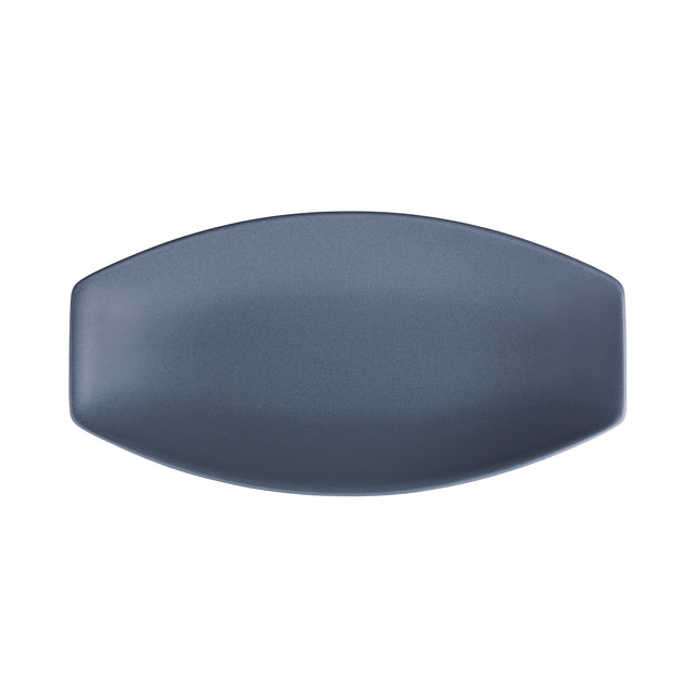 Блюдо фарфоровое Hattu Black 16х31 см