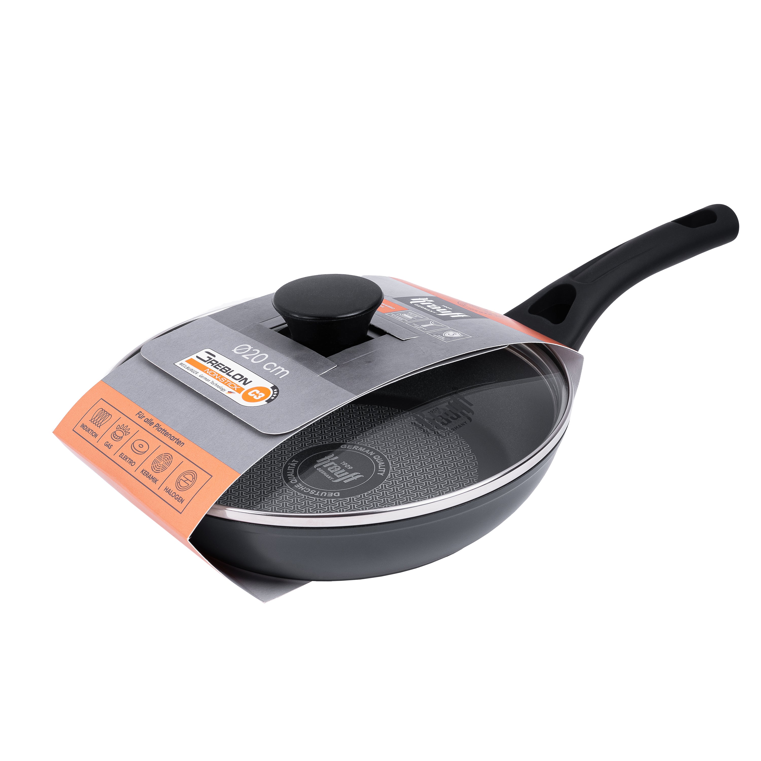 Сковорода універсальна з кришкою 20 см Hamburg