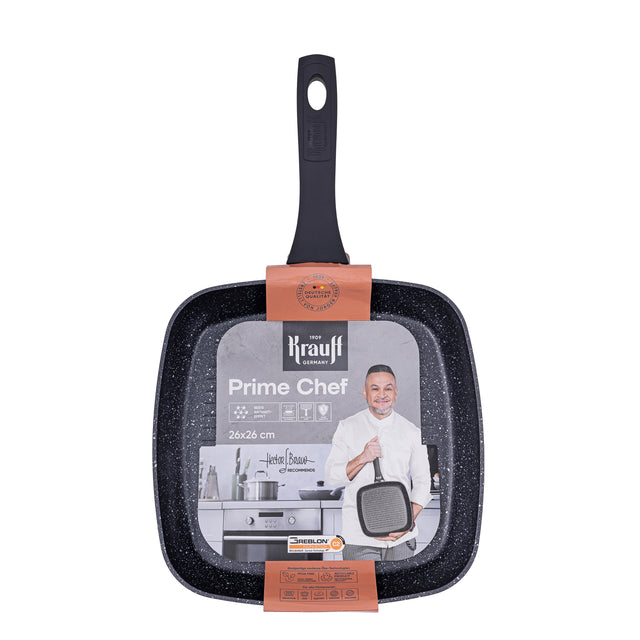 Сковорода гриль 26х26 см Prime Chef 