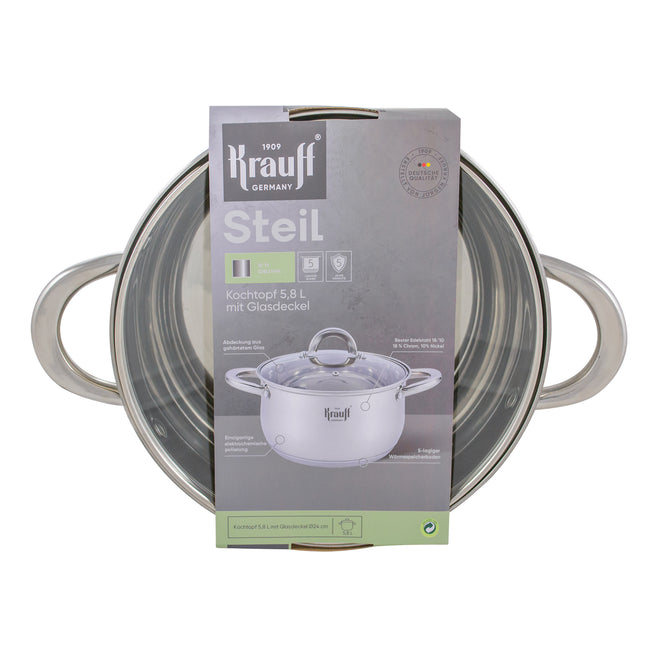Кастрюля с крышкой Steil, 5,8 л