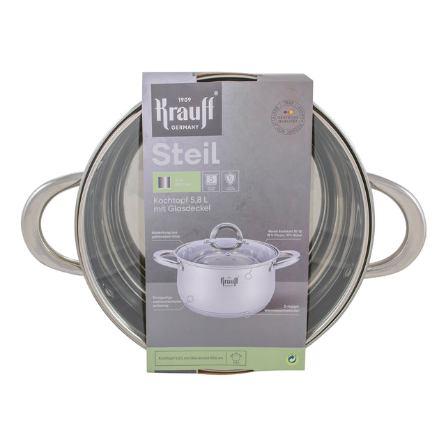 Каструля з кришкою 5,8 л Steil
