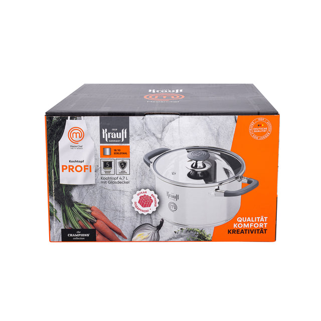 Кастрюля из нержавеющей стали MasterChef 4,7л