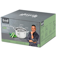 Кастрюля Cook&amp;Joy со стеклянной крышкой 2,5л