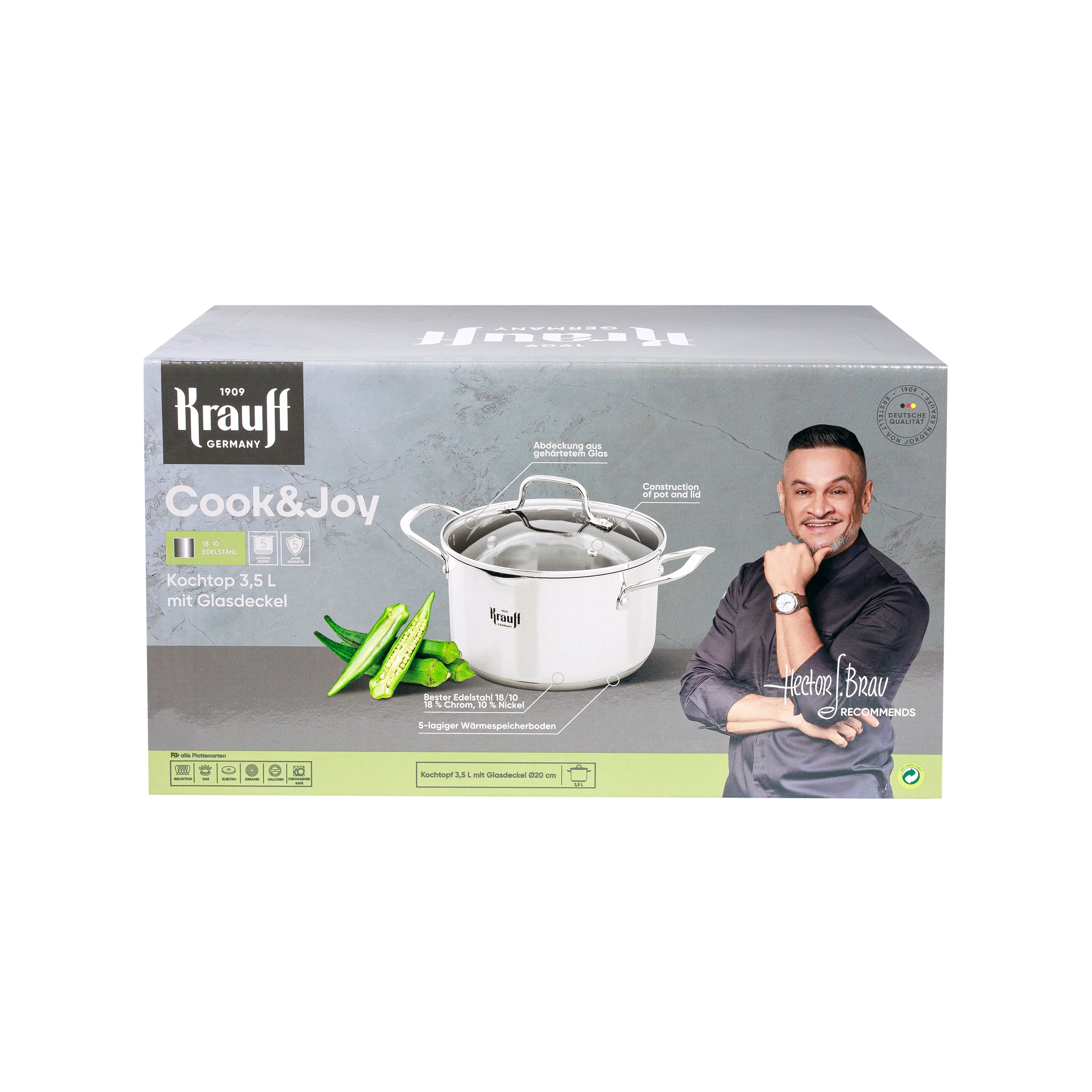 Каструля Cook&Joy зі скляною кришкою 3,5 л