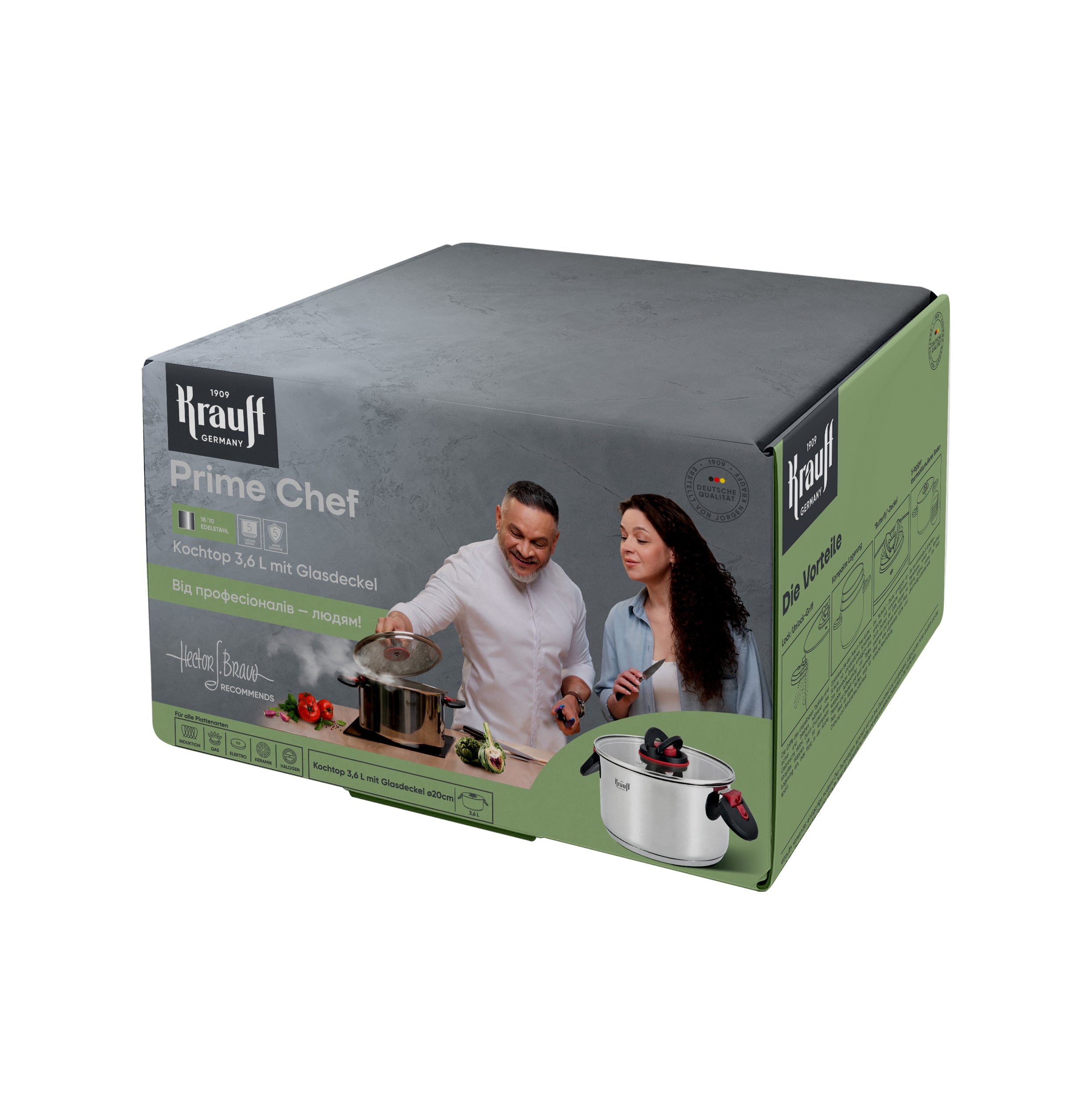 Каструля Prime Chef зі складаними ручками 3,6 л