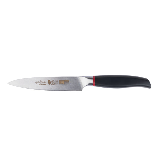 A set of knives with a Smart Shef stand