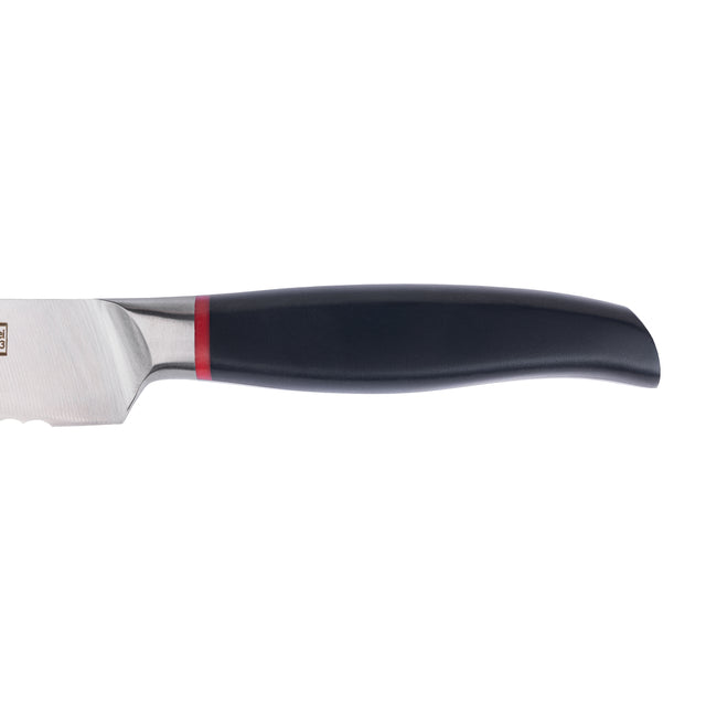A set of knives with a Smart Shef stand