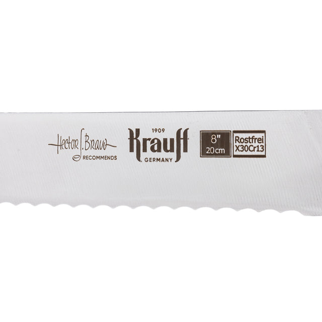A set of knives with a Smart Shef stand