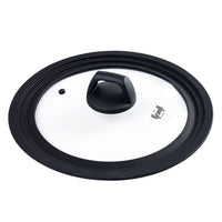 Стеклянная универсальная крышка с силиконовым ободком 24-28 см. Smart 