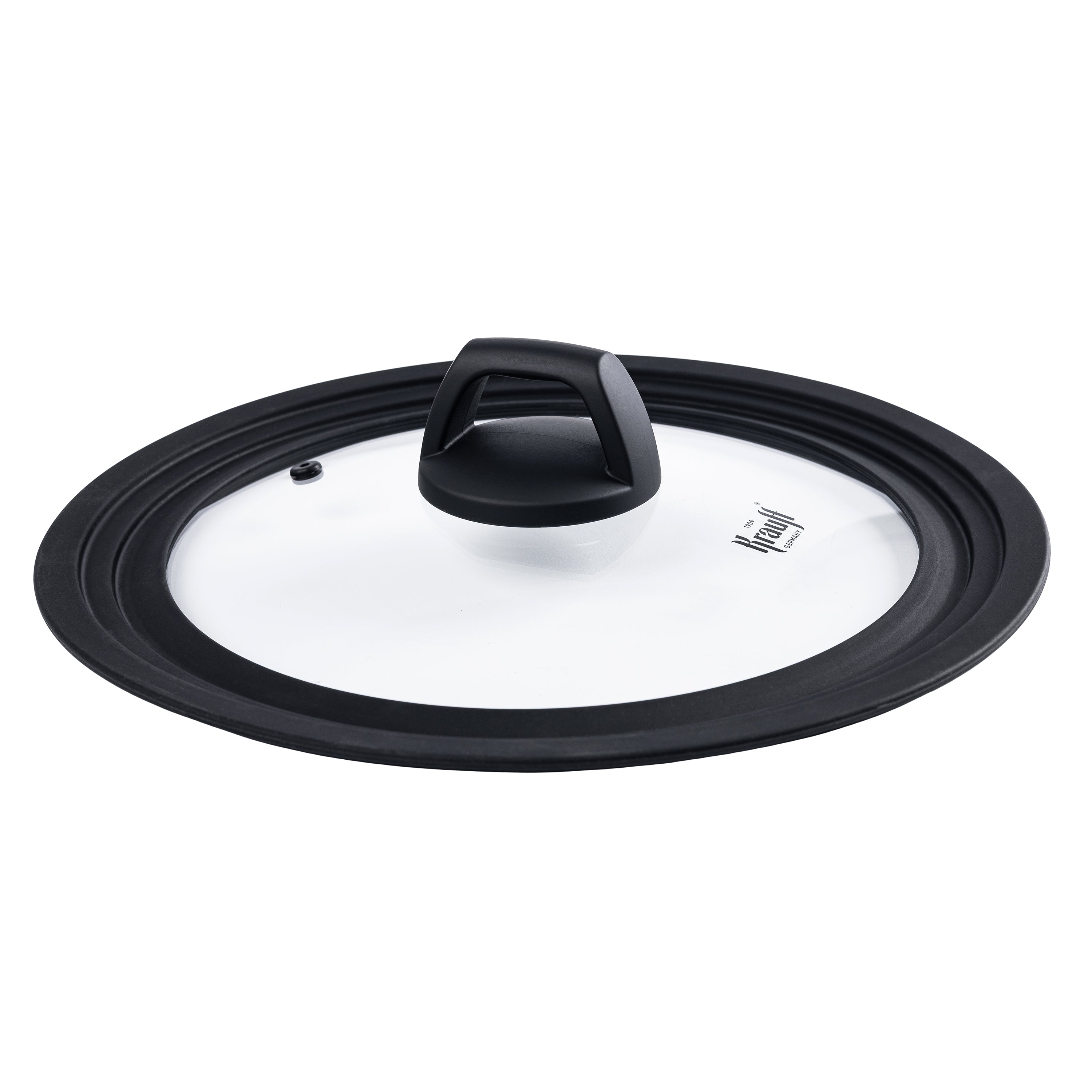 Скляна універсальна кришка з силіконовим обідком 24-28 см Prime Chef