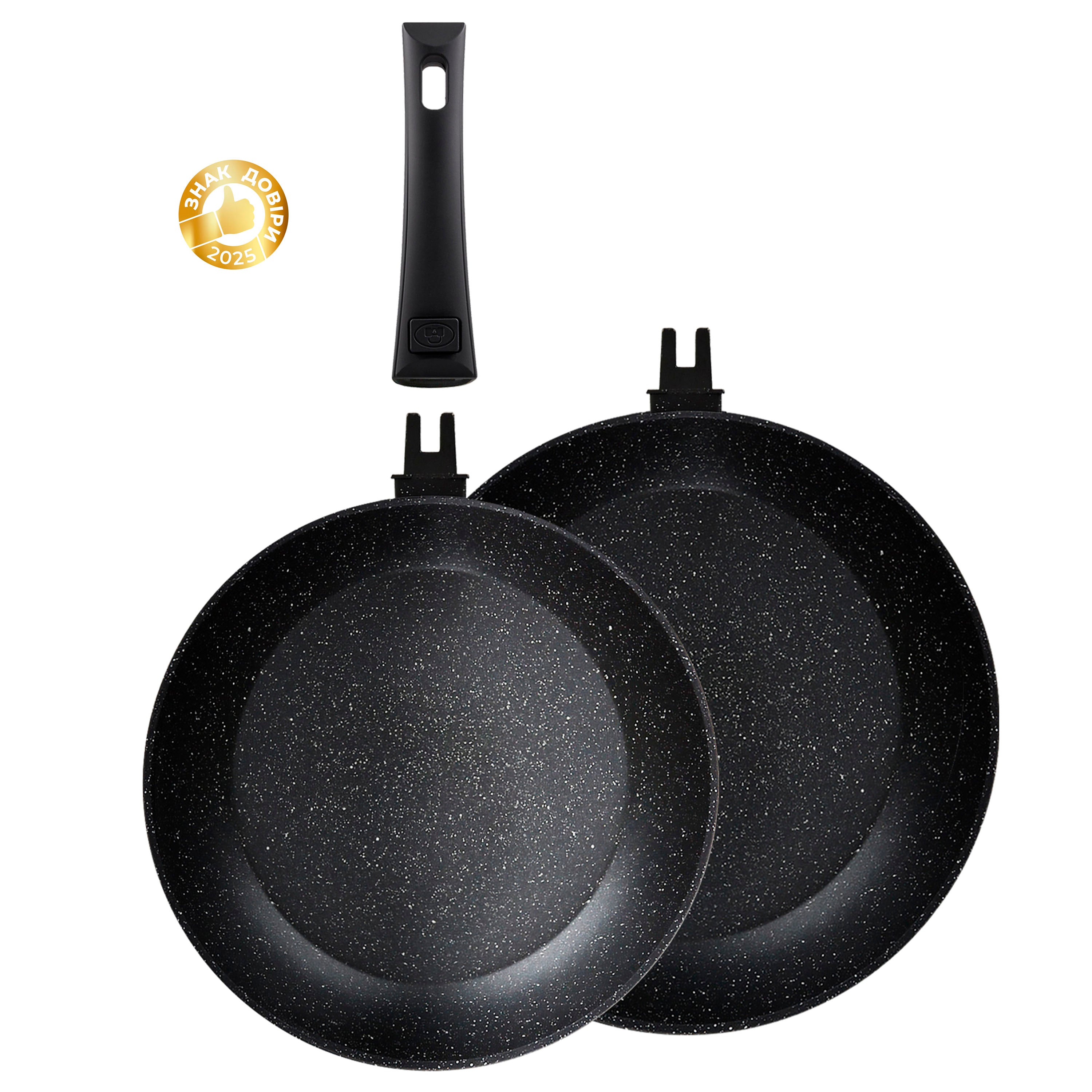 Набір універсальних сковорідок 24 і 28 см Smart Handle